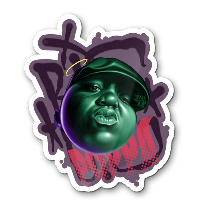 Biggie smalls sticker by rasty knayles